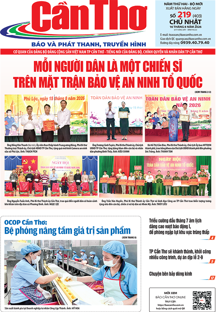 Số 219, Chủ Nhật (16/08/2026)