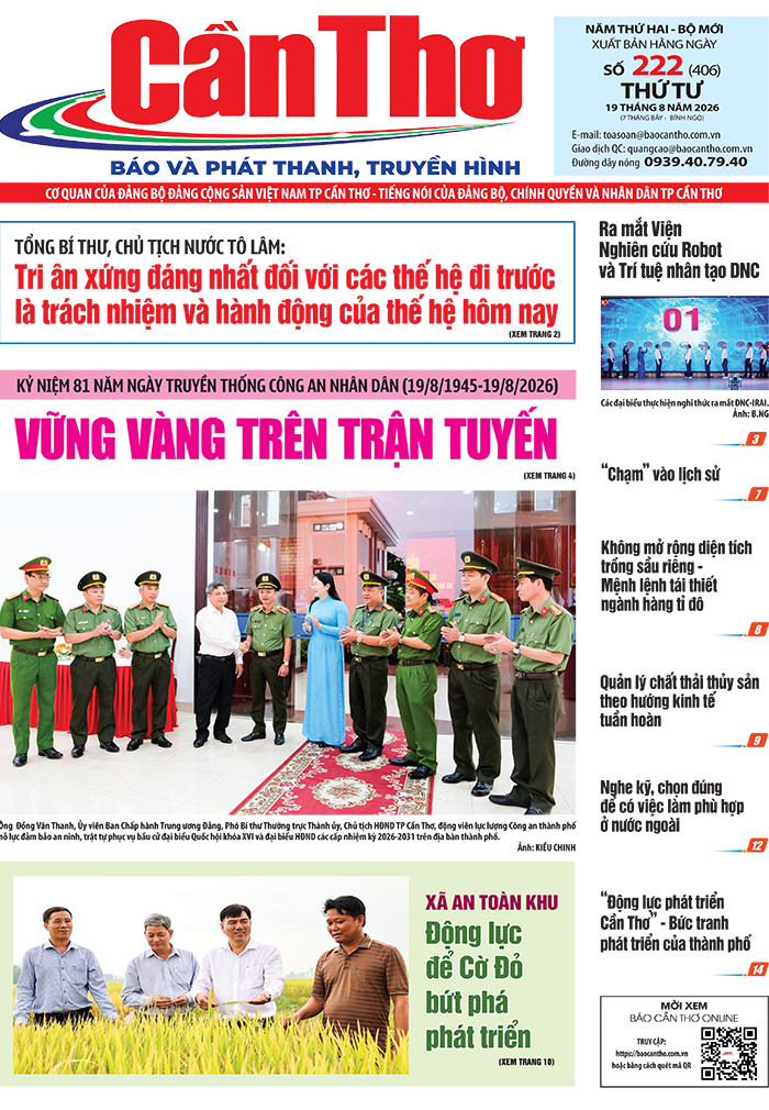 Số 222, Thứ Tư (19/08/2026)