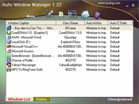 Quản lý cửa sổ hiện hành bằng Auto Window Manager