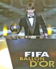 Lionel Messi giành Quả bóng vàng FIFA 2010