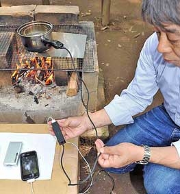 Đun nước để sạc “dế”
