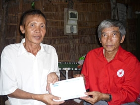 Trao tiền từ thiện