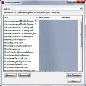 Tìm lại mật khẩu đã lưu trong FireFox và Chrome