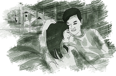 Giường đôi 
áp mái lớp