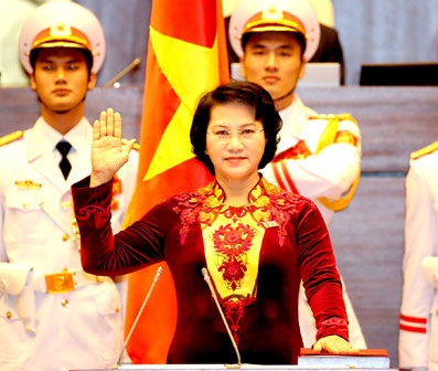 Bà Nguyễn Thị Kim Ngân tuyên thệ nhậm chức Chủ tịch Quốc hội