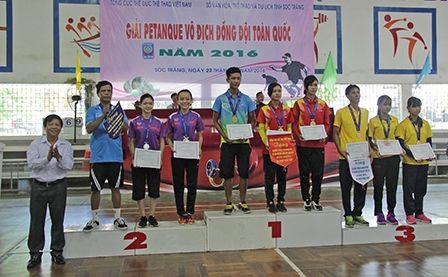 Kết thúc giải Petanque vô địch đồng đội toàn quốc