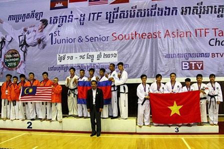Giải vô địch trẻ Taekwon-do Đông Nam Á lần I-2016: Các võ sĩ Cần Thơ đoạt 6 huy chương ngày khai mạc