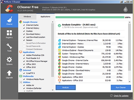CCleaner Free - 6 tính năng 
hữu dụng bị “bỏ quên”