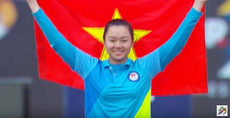 Nữ cung thủ Châu Kiều Oanh đem về huy chương đầu tiên cho đoàn Thể thao Việt Nam