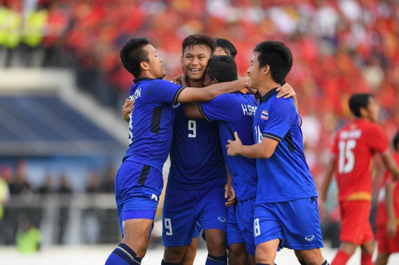 Thắng U22 Myanmar phút bù giờ, U22 Thái Lan vào chung kết