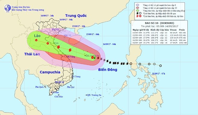 Triển khai các biện pháp khẩn cấp ứng phó bão số 10