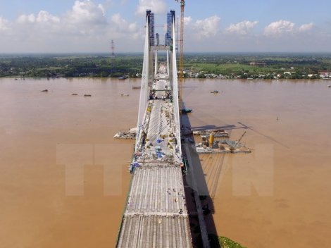 Cầu Vàm Cống sẽ hợp long vào ngày 29-9-2017