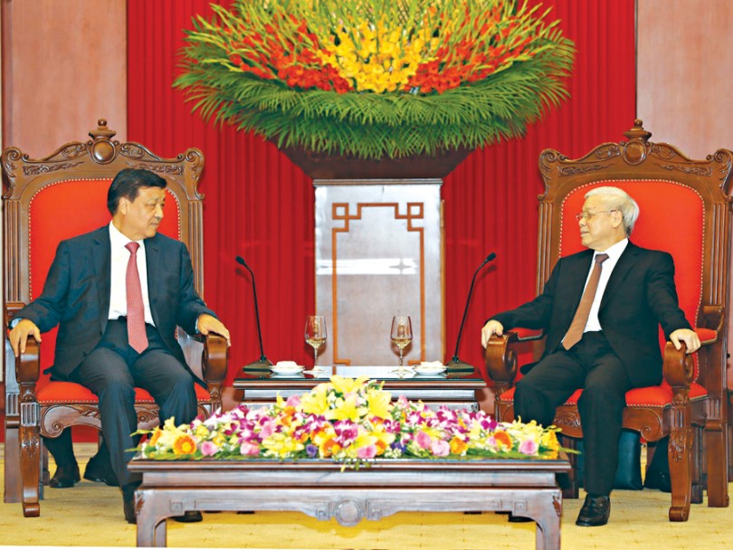 Tổng Bí thư Nguyễn Phú Trọng tiếp đồng chí
Lưu Vân Sơn, Bí thư Ban Bí thư Trung ương Đảng Cộng sản Trung Quốc