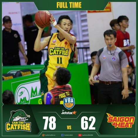 Cantho Catfish bất ngờ thắng đậm Saigon Heat trên sân khách