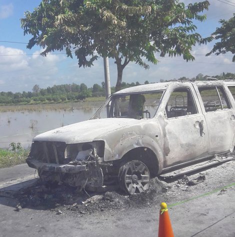 Khởi tố vụ án xe du lịch bị thiêu rụi giữa đêm khuya