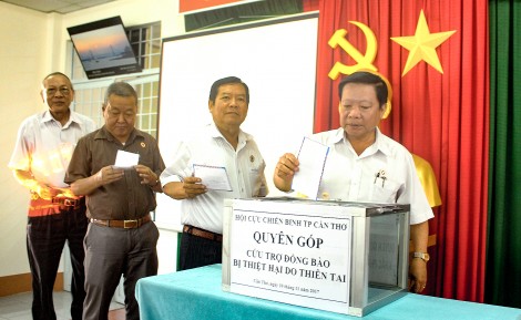Cựu Chiến binh đóng góp trên 8,6 triệu đồng giúp đỡ đồng bào miền Trung