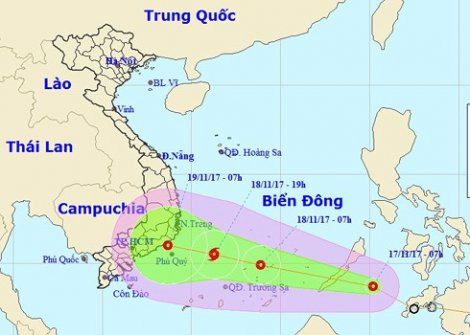 Áp thấp nhiệt đới có thể thành bão, gió giật mạnh nhất cấp 9