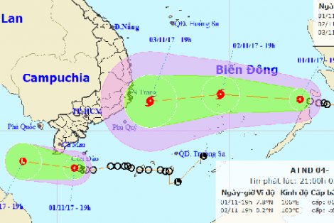 Vẫn có nguy cơ bão hoặc áp thấp nhiệt đới ảnh hưởng đến Nam Trung bộ trở vào Nam bộ
