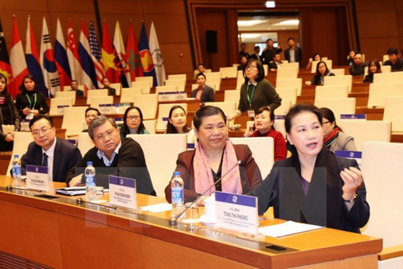 Chủ tịch Quốc hội Nguyễn Thị Kim Ngân dự tổng duyệt hoạt động của Hội nghị APPF-26