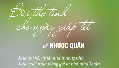 [Thơ] Bài thơ tình

         cho ngày giáp tết