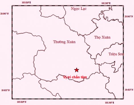 Động đất mạnh 3,0 độ richter ở huyện Thường Xuân, Thanh Hóa