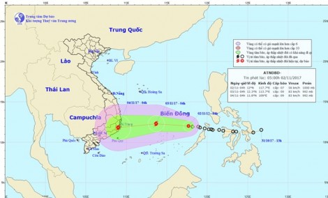 Dự báo bão và áp thấp nhiệt đới ảnh hưởng trực tiếp đến đất liền trong năm 2018
