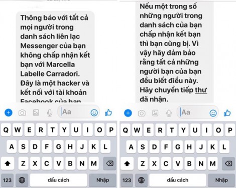 Cảnh giác với tin nhắn "cảnh báo hacker" lan truyền trên Facebook