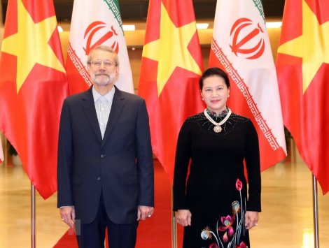 Chủ tịch Quốc hội Nguyễn Thị Kim Ngân đón, hội đàm 
với Chủ tịch Quốc hội nước Cộng hòa Hồi giáo Iran