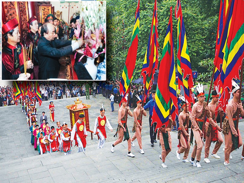 Giỗ Tổ Hùng Vương - Lễ hội Đền Hùng 2018:

Dâng hương tưởng niệm các Vua Hùng