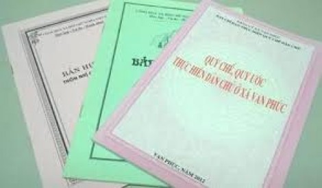 Quy định việc xây dựng, thực hiện hương ước, quy ước