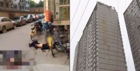 Chết thảm sau khi bị người nhảy lầu tự tử rơi trúng đầu