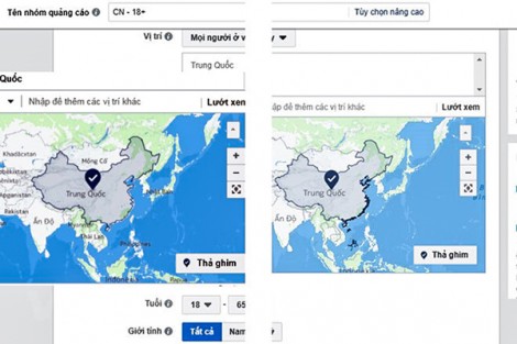 Facebook đã bỏ hai quần đảo Hoàng Sa, Trường Sa ra khỏi bản đồ Trung Quốc