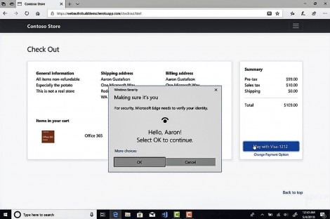 Windows 10 tiến tới bỏ mật khẩu đăng nhập Edge
