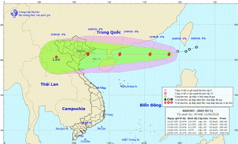 Hình thành cơn bão số 5 trên Biển Đông
