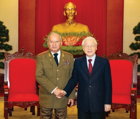 Tổng Bí thư, Chủ tịch nước Nguyễn Phú Trọng tiếp Bộ trưởng Bộ các Lực lượng vũ trang Cách mạng Cuba