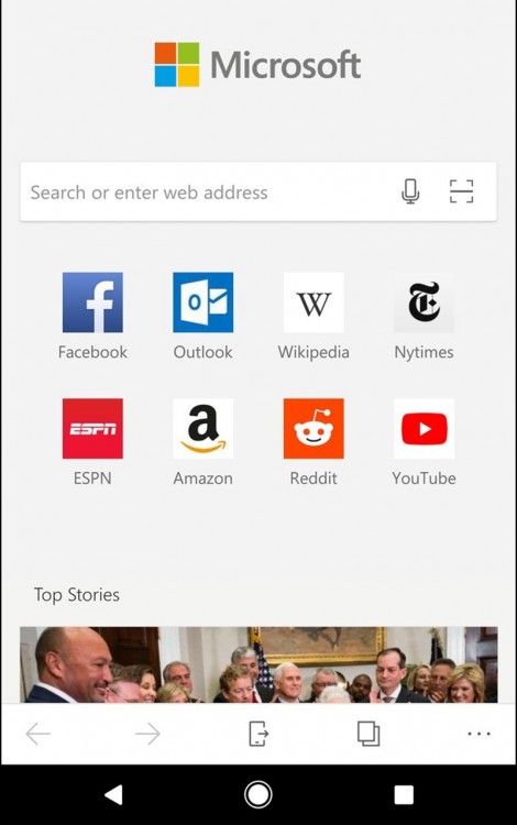 Trình duyệt web Microsoft Edge trên Android cải tiến với nhiều tính năng mới