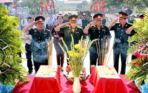 Truy điệu, cải táng 9 hài cốt liệt sĩ hy sinh trong kháng chiến chống Mỹ