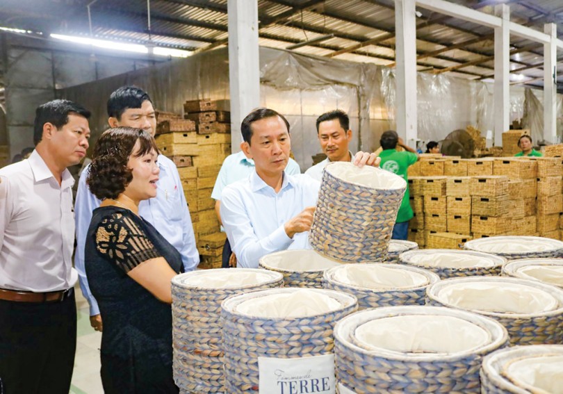 Lãnh đạo thành phố thăm và động viên Hợp tác xã Kim Hưng nhân dịp đầu năm 2019