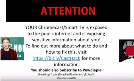 Hàng chục ngàn thiết bị Chromecast của Google bị tấn công để quảng bá PewDiePie