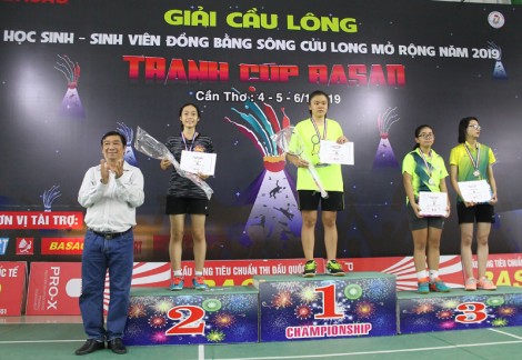 Giải cầu lông học sinh - sinh viên ĐBSCL mở rộng 2019 tranh cúp BaSao