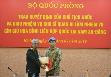 Việt Nam cử thêm một sĩ quan làm nhiệm vụ Gìn giữ hòa bình tại Nam Sudan