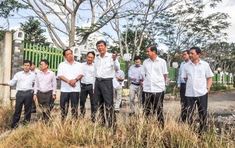 Lãnh đạo thành phố khảo sát quy hoạch dự án khu dân cư tại quận Thốt Nốt