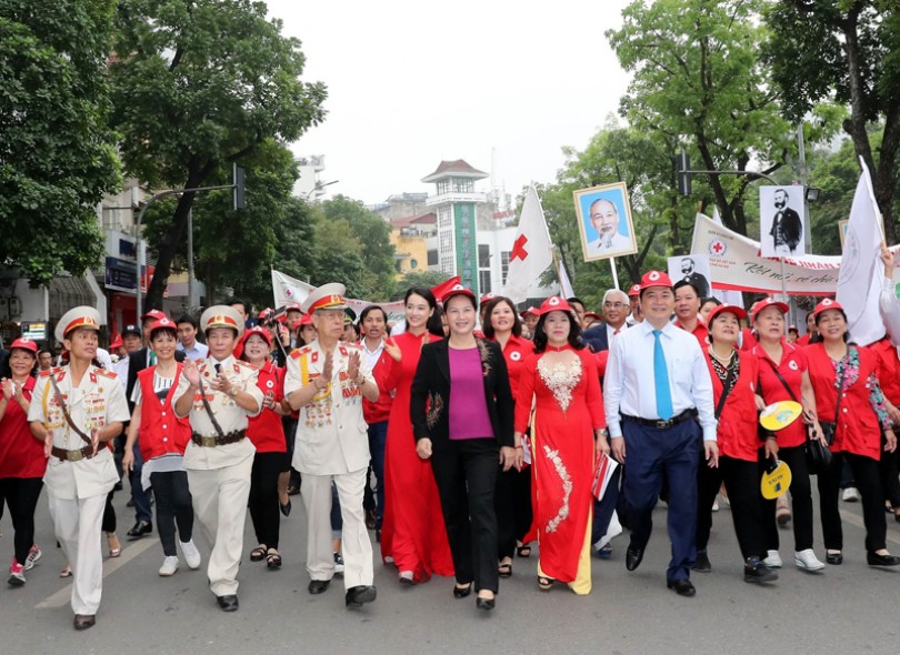 Chủ tịch Quốc hội Nguyễn Thị Kim Ngân dự Lễ phát động "Tháng Nhân đạo" 2019