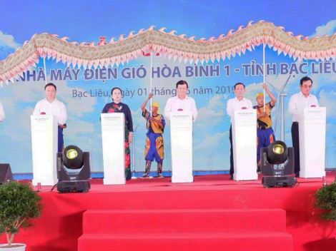 Khởi công nhà máy điện gió Hòa Bình 1 hơn 3.000 tỷ đồng