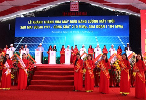 Khánh thành Nhà máy điện Năng lượng mặt trời Sao Mai Solar PV1