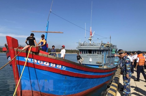 Cứu hộ thành công tàu cá mắc cạn ở khu vực quần đảo Hoàng Sa
