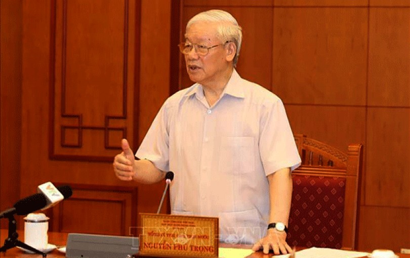 Tổng Bí thư, Chủ tịch nước Nguyễn Phú Trọng chủ trì họp Tiểu ban Nhân sự Đại hội XIII của Đảng