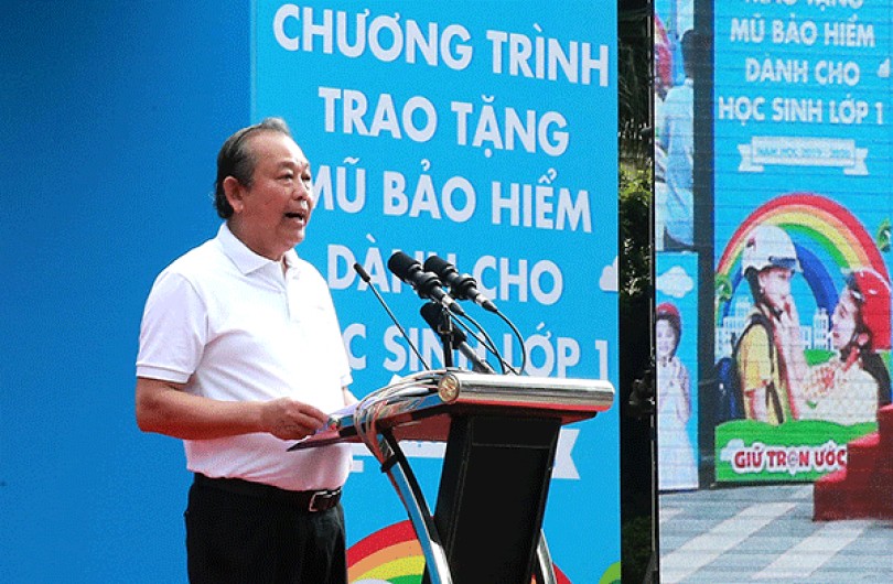 Phó Thủ tướng Thường trực Trương Hòa Bình phát động cuộc vận động “Đội mũ bảo hiểm cho trẻ em”