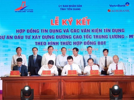 Ký kết hợp đồng tín dụng cho Dự án cao tốc Trung Lương - Mỹ Thuận