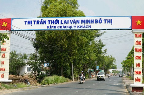 Thị trấn Thới Lai đạt chuẩn văn minh đô thị